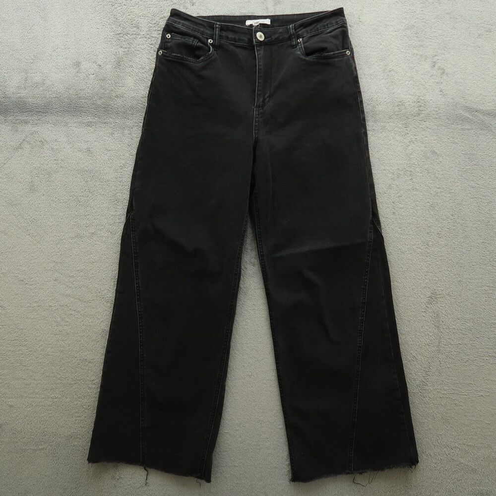 STS BLUE Jeans Womens Size 29 Black Sabrina Ultra High-Rise Wide Leg 28" Inseam